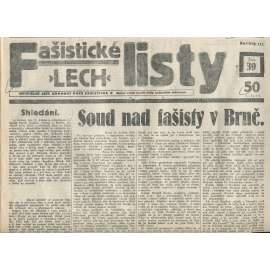 Fašistické listy, ročník III., číslo 39/1933. Oficiální list Národní obce fašistické (noviny, pravicová literatura, 1. republika)