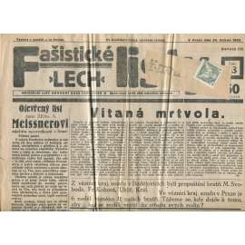 Fašistické listy, ročník III., číslo 33/1933. Oficiální list Národní obce fašistické (noviny, pravicová literatura, 1. republika)