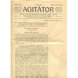 Agitátor, ročník II., číslo 3-4/1923. Věstník K. S. Č. pro komunistickou propagandu, agitaci a výchovu (staré noviny, komunistická literatura)