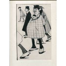 Na korzu, kresba tuší (František Karel Loukotka) 1906