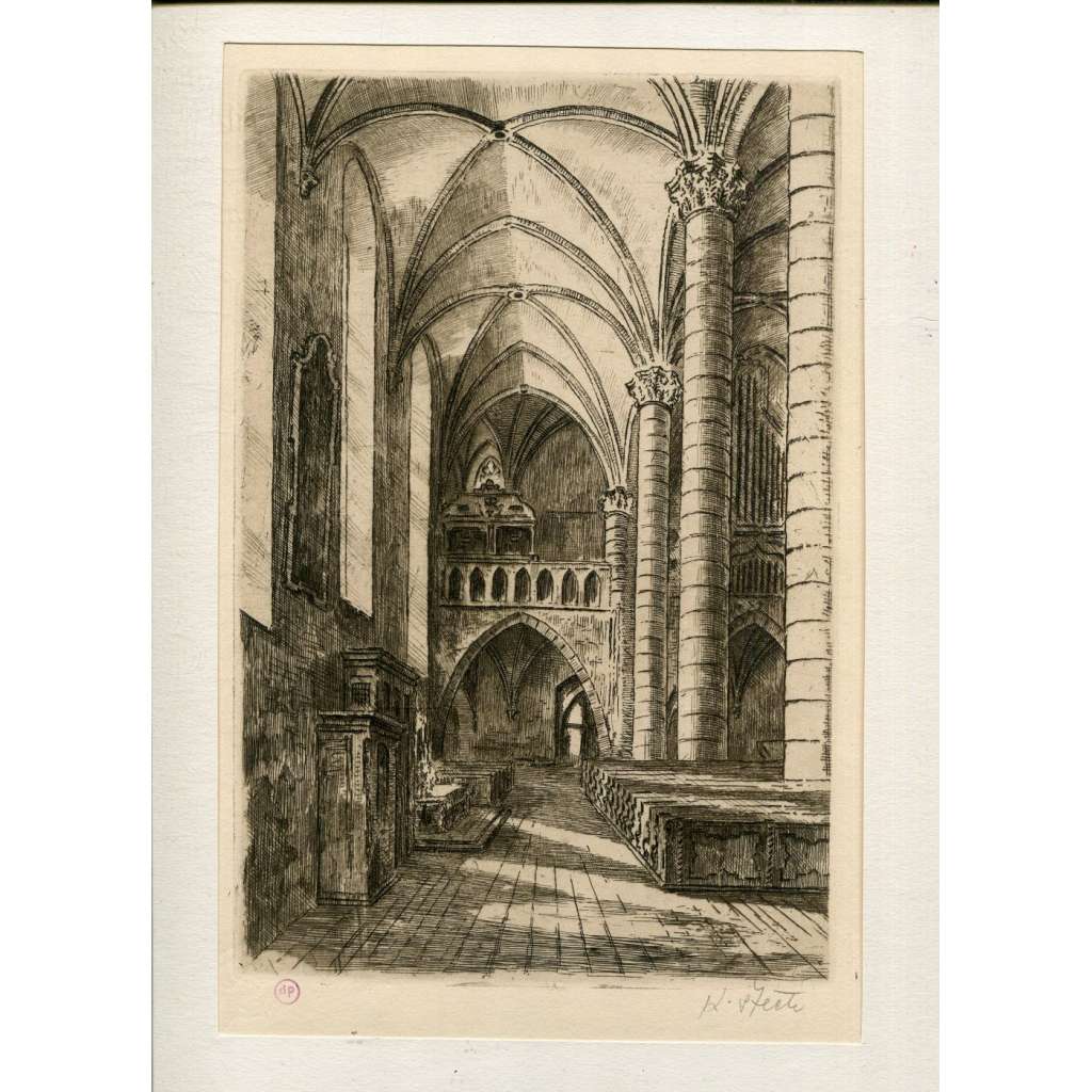 Třeboň - Děkanský chrám, lept (Karel Štěch)