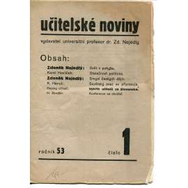 Učitelské noviny, ročník 53, číslo 1/1939 (staré noviny, 1. republika)