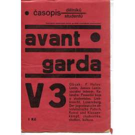 Avantgarda, časopis studentů a dělníků (Deutsche avantgarde) - leden 1929  (1. republika, noviny)