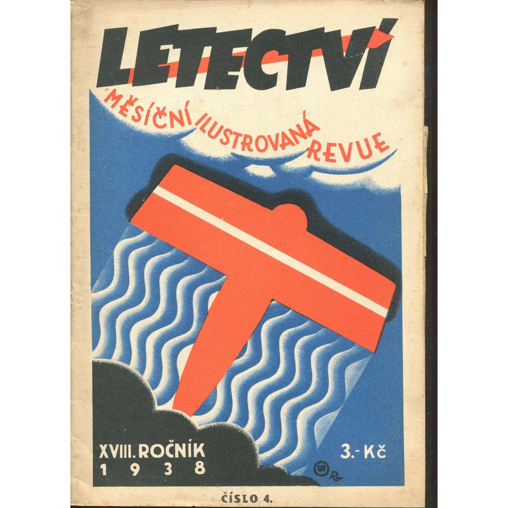 Letectví, číslo 4., ročník XVIII./1938. Měsíční ilustrovaná revue (letadla)
