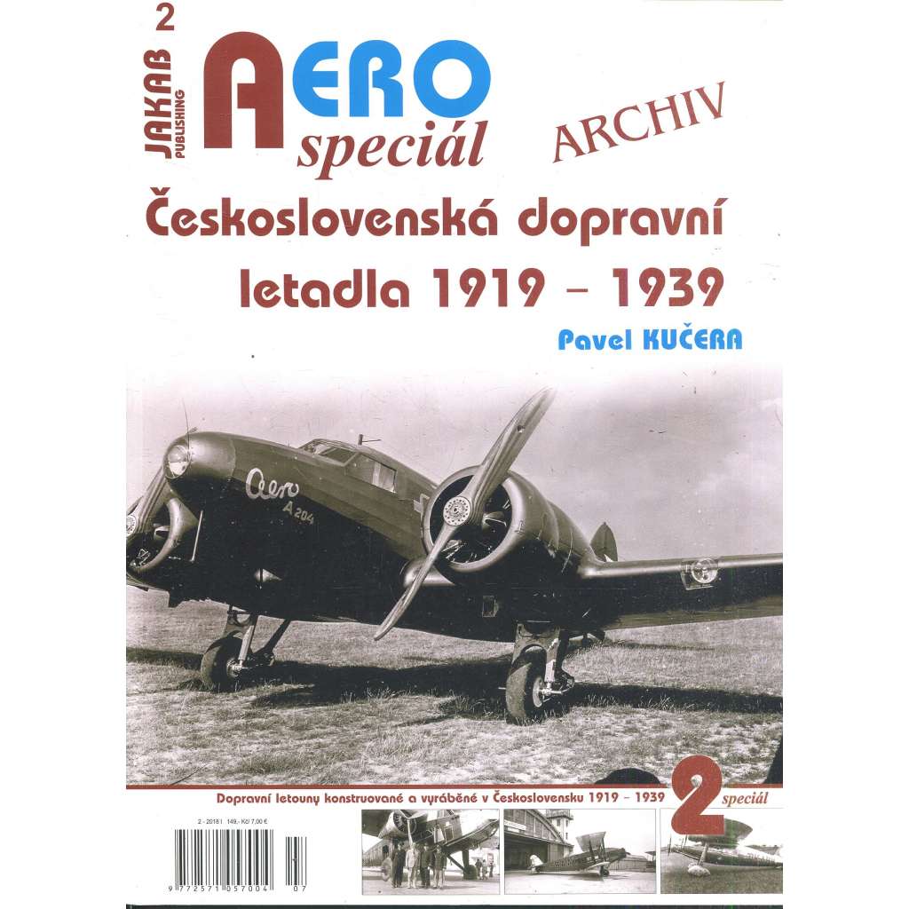 Aero speciál č. 2. Československá dopravní letadla 1919-1939 (letadla, letectví)
