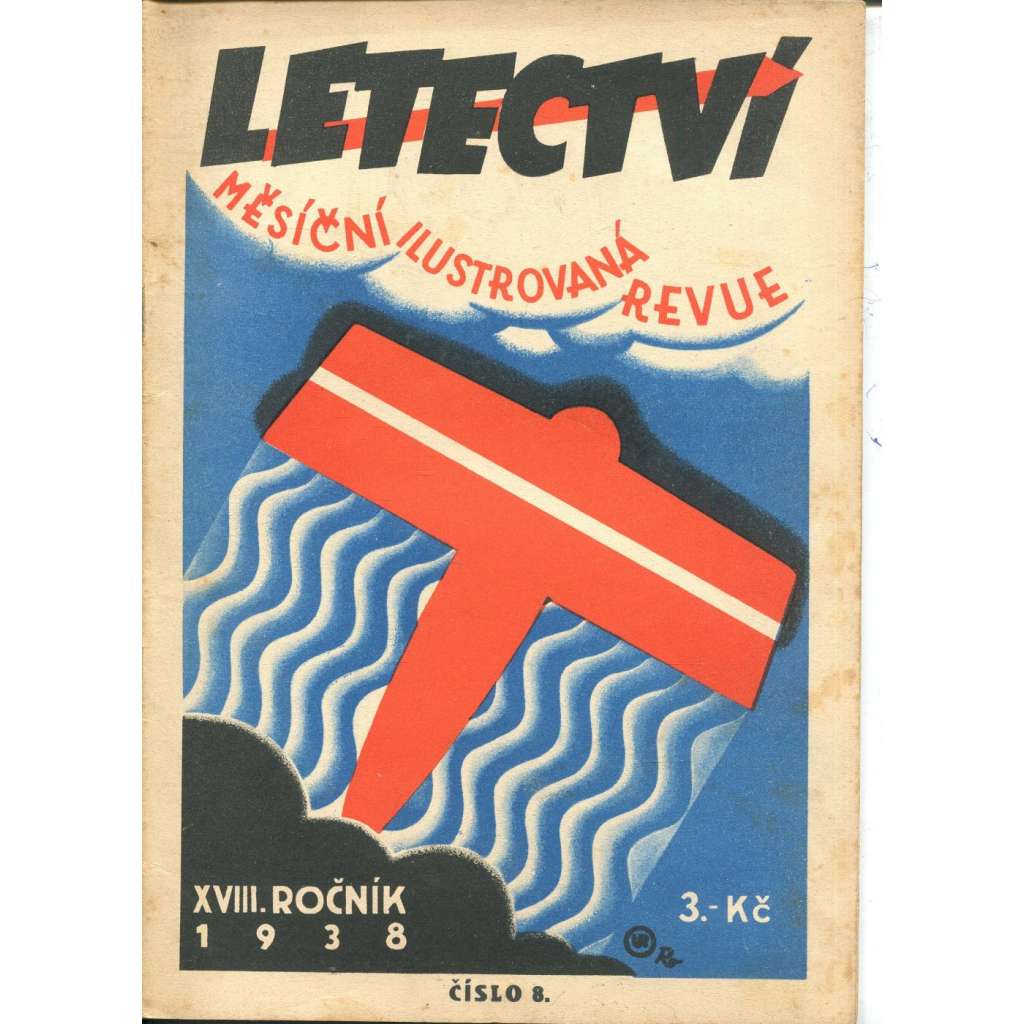 Letectví, číslo 8., ročník XVIII./1938. Měsíční ilustrovaná revue (letadla)