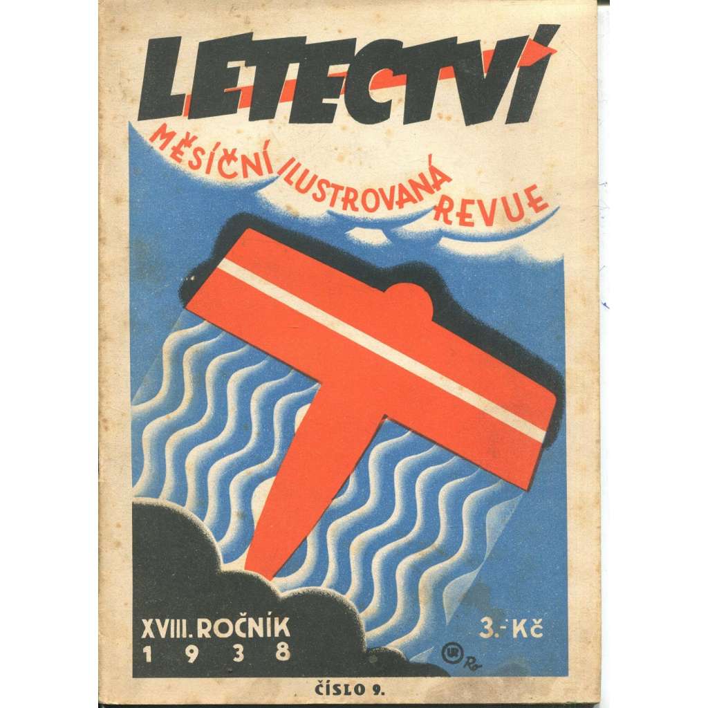 Letectví, číslo 9., ročník XVIII./1938. Měsíční ilustrovaná revue (letadla)