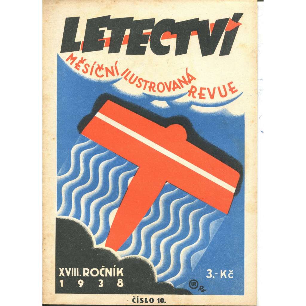 Letectví, číslo 10., ročník XVIII./1938. Měsíční ilustrovaná revue (letadla)