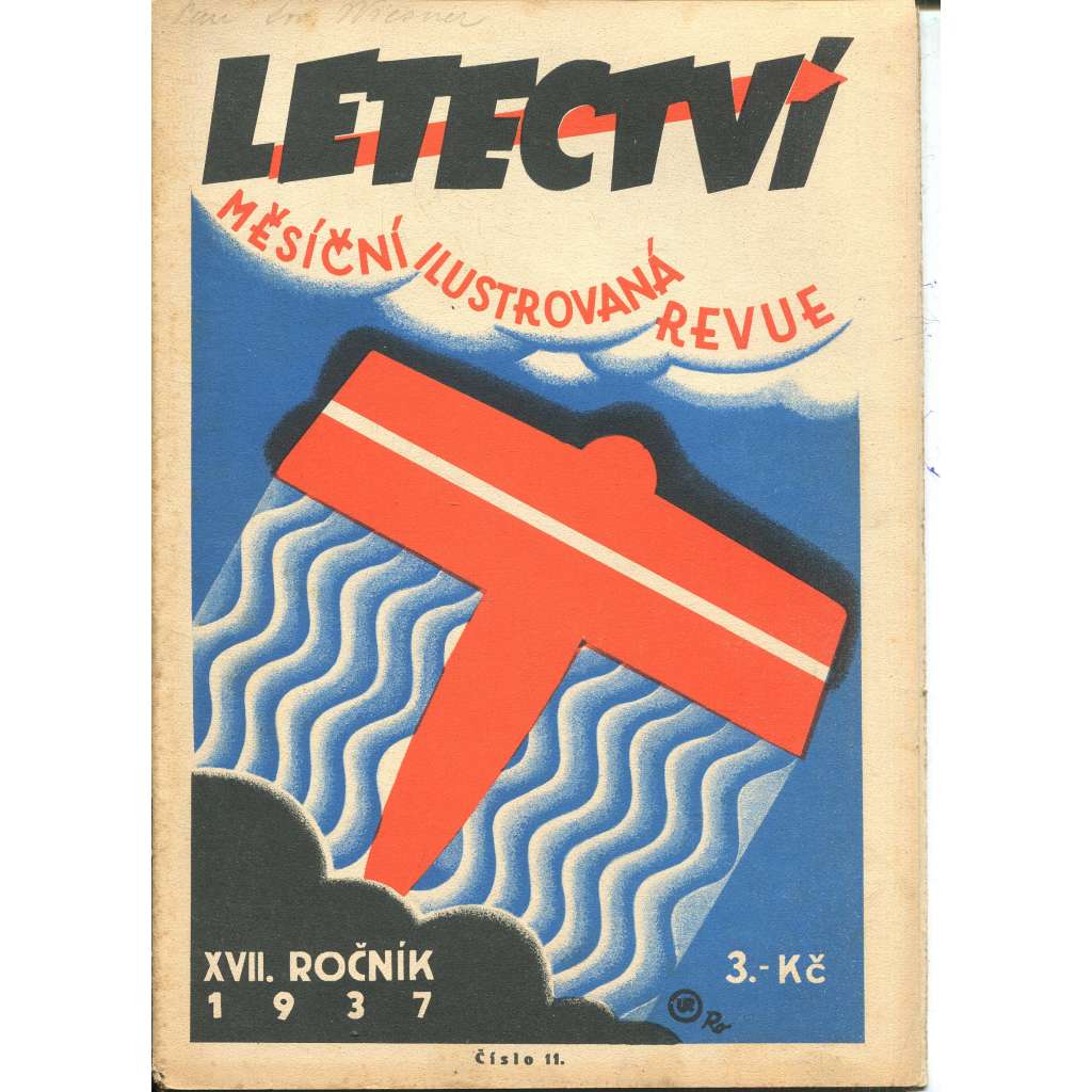Letectví, číslo 11., ročník XVII./1937. Měsíční ilustrovaná revue (letadla)