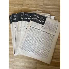 Světový rozhled, ročník XIII., číslo 28-46/1937. Týdeník pro politiku, hospodářství a dělnické hnutí (časopis, noviny) - 19 kusů
