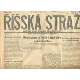 Říšská stráž, ročník I., číslo 9/1927. Ústřední orgán Národní obce fašistické (staré noviny, fašisté, Gajda)