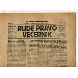 Rudé právo - večerník, ročník VII., číslo 7 (11.1.1926) - staré noviny, 1. republika