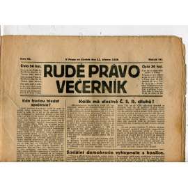 Rudé právo - večerník, ročník VII., číslo 58 (11.3.1926) - staré noviny, 1. republika