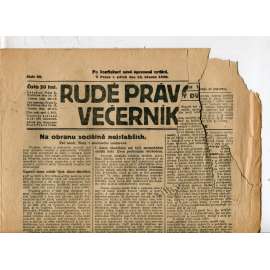 Rudé právo - večerník, ročník VII., číslo 59 (12.3.1926) - staré noviny, 1. republika (pošk.)