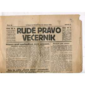 Rudé právo - večerník, ročník V., číslo 68 (20.3.1924) - staré noviny, 1. republika