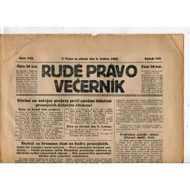 Rudé právo - večerník, ročník VIII., číslo 103 (4.5.1927) - staré noviny, 1. republika