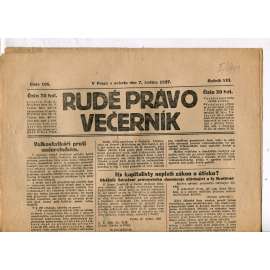 Rudé právo - večerník, ročník VIII., číslo 106 (7.5.1927) - staré noviny, 1. republika