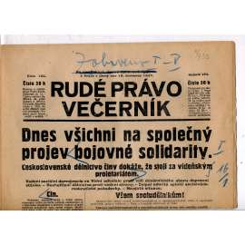 Rudé právo - večerník, ročník VIII., číslo 162 (19.7.1927) - staré noviny, 1. republika