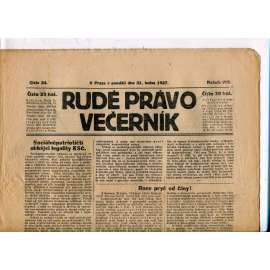 Rudé právo - večerník, ročník VIII., číslo 24 (31.1.1927) - staré noviny, 1. republika