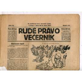 Rudé právo - večerník, ročník VIII., číslo 31 (8.2.1927) - staré noviny, 1. republika