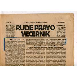 Rudé právo - večerník, ročník VIII., číslo 33 (10.2.1927) - staré noviny, 1. republika