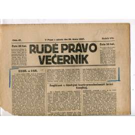 Rudé právo - večerník, ročník VIII., číslo 47 (26.2.1927) - staré noviny, 1. republika