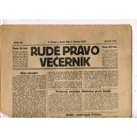 Rudé právo - večerník, ročník VIII., číslo 49 (1.3.1927) - staré noviny, 1. republika