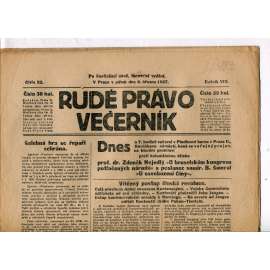Rudé právo - večerník, ročník VIII., číslo 52 (4.3.1927) - staré noviny, 1. republika