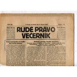Rudé právo - večerník, ročník VIII., číslo 56 (9.3.1927) - staré noviny, 1. republika (pošk.)