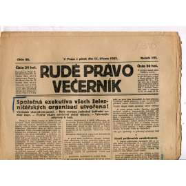 Rudé právo - večerník, ročník VIII., číslo 58 (11.3.1927) - staré noviny, 1. republika (pošk.)