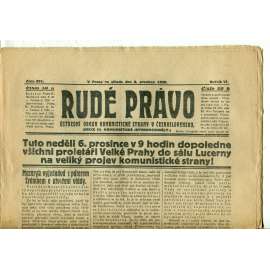 Rudé právo, ročník VI., číslo 281 (2.12.1925) - staré noviny, 1. republika