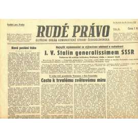 Rudé právo, číslo 45. Ústřední orgán Komunistické strany Československa (28.6.1945) - staré noviny