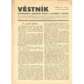 Věstník Ústředního sdružení Čechů a Slováků z Ruska, ročník XIX., číslo 2/1939 (legie, legionáři, legie v Rusku) - časopis
