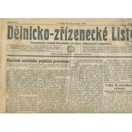 Dělnicko-zřízenecké listy, ročník XIV., číslo 14/1934. Organisační věstník Národního sdružení odborových organisací (noviny, odbory)