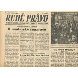 Rudé právo, číslo 225 (28.9.1946). Ústřední orgán Komunistické strany Československa (noviny)