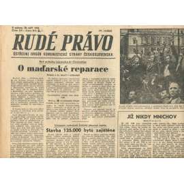 Rudé právo, číslo 225 (28.9.1946). Ústřední orgán Komunistické strany Československa (noviny)