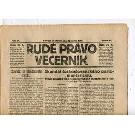 Rudé právo - večerník, ročník III., číslo 21. (26.1.1922). 1. republika, noviny