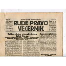 Rudé právo - večerník, ročník III., číslo 57. (9.3.1922). 1. republika, noviny