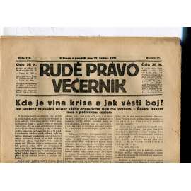 Rudé právo - večerník, ročník III., číslo 116. (22.5.1922). 1. republika, noviny