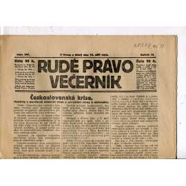 Rudé právo - večerník, ročník III., číslo 207. (12.9.1922). 1. republika, noviny