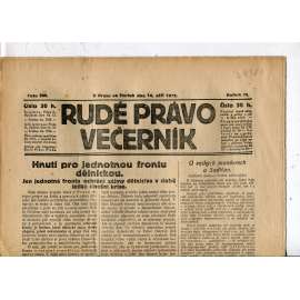 Rudé právo - večerník, ročník III., číslo 209. (14.9.1922). 1. republika, noviny