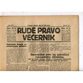 Rudé právo - večerník, ročník III., číslo 211. (16.9.1922). 1. republika, noviny