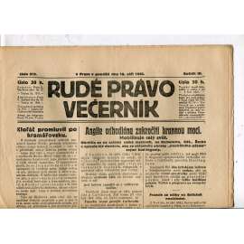 Rudé právo - večerník, ročník III., číslo 212. (18.9.1922). 1. republika, noviny