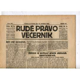 Rudé právo - večerník, ročník III., číslo 283. (14.12.1922). 1. republika, noviny