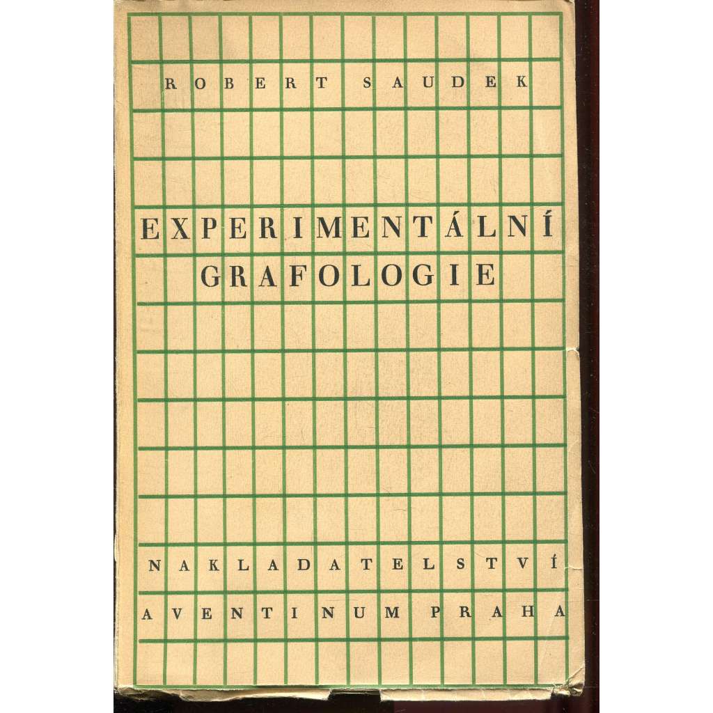 Experimentální grafologie - obálka Josef Čapek
