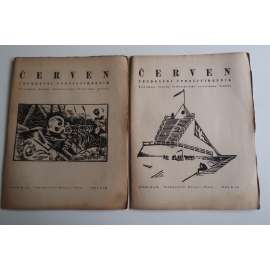 Červen. Tendenční čtrnáctideník, roč. I., (1918/1919), č.1-7 a 13-24 [Jan Zrzavý: Akrobati, Vdova, Ticho; Josef Čapek: Pásmo ad.]