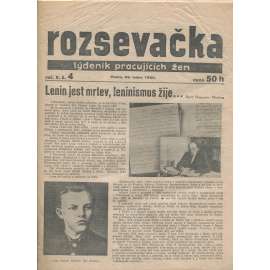 Rozsevačka, ročník X., číslo 4/1935. Týdeník pracujících žen (časopis, 1. republika, noviny)