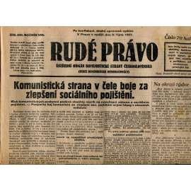 Rudé právo, ročník VIII., číslo 240. (9.10.1927). Ústřední orgán Komunistické strany Československa (1. republika, noviny)