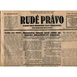 Rudé právo, ročník VIII., číslo 237. (6.10.1927). Ústřední orgán Komunistické strany Československa (1. republika, noviny)