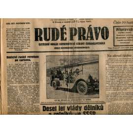 Rudé právo, ročník VIII., číslo 257. (30.10.1927). Ústřední orgán Komunistické strany Československa (1. republika, noviny)
